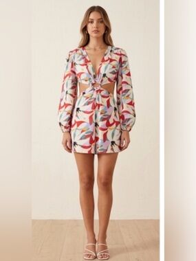Cutout dress- Multicolor